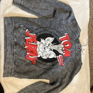 Size small grey Tom and Jerry Hoodie